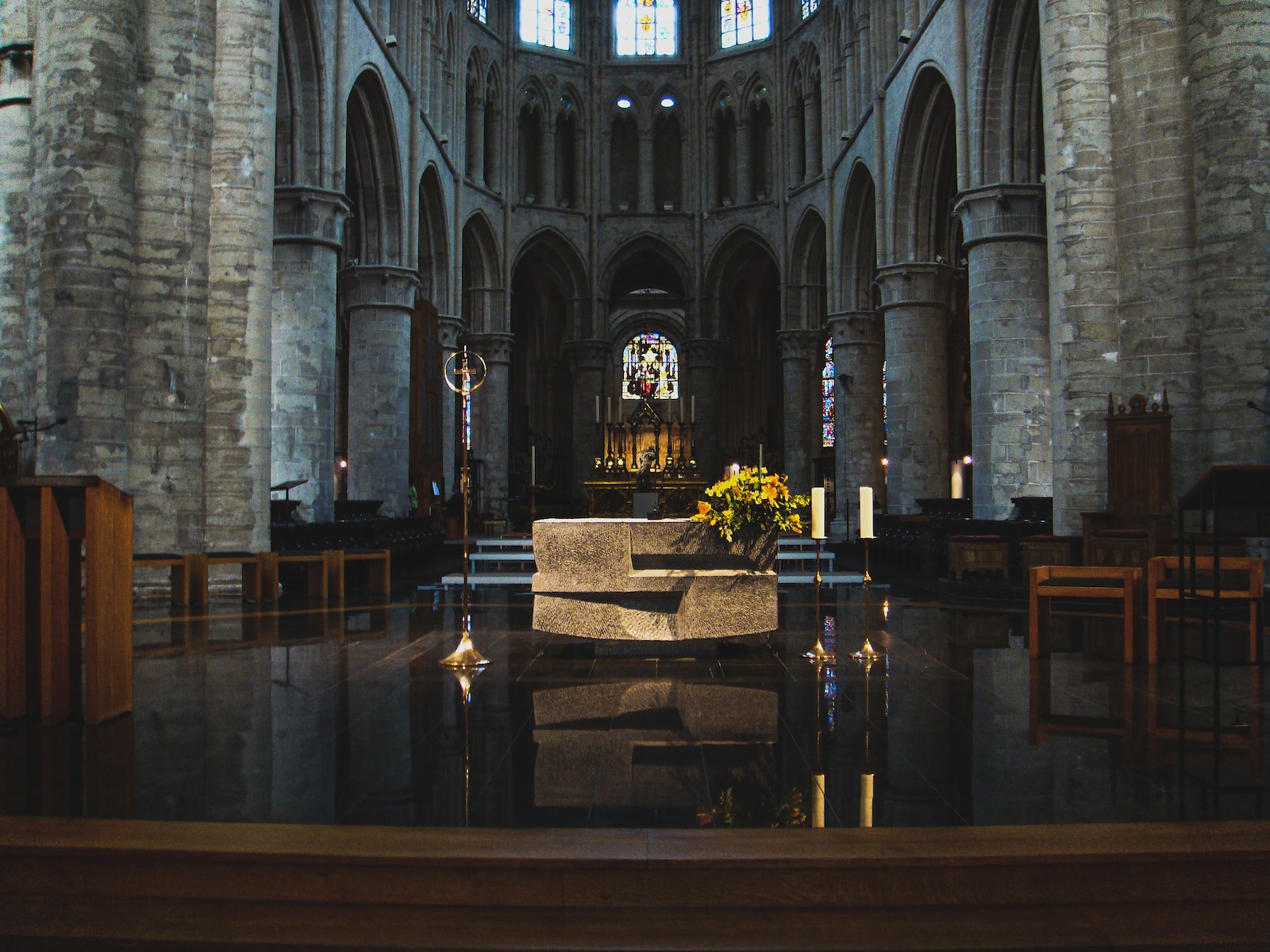 gray concrete church